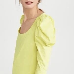 A.L.C. Yellow and Green Blouse Top